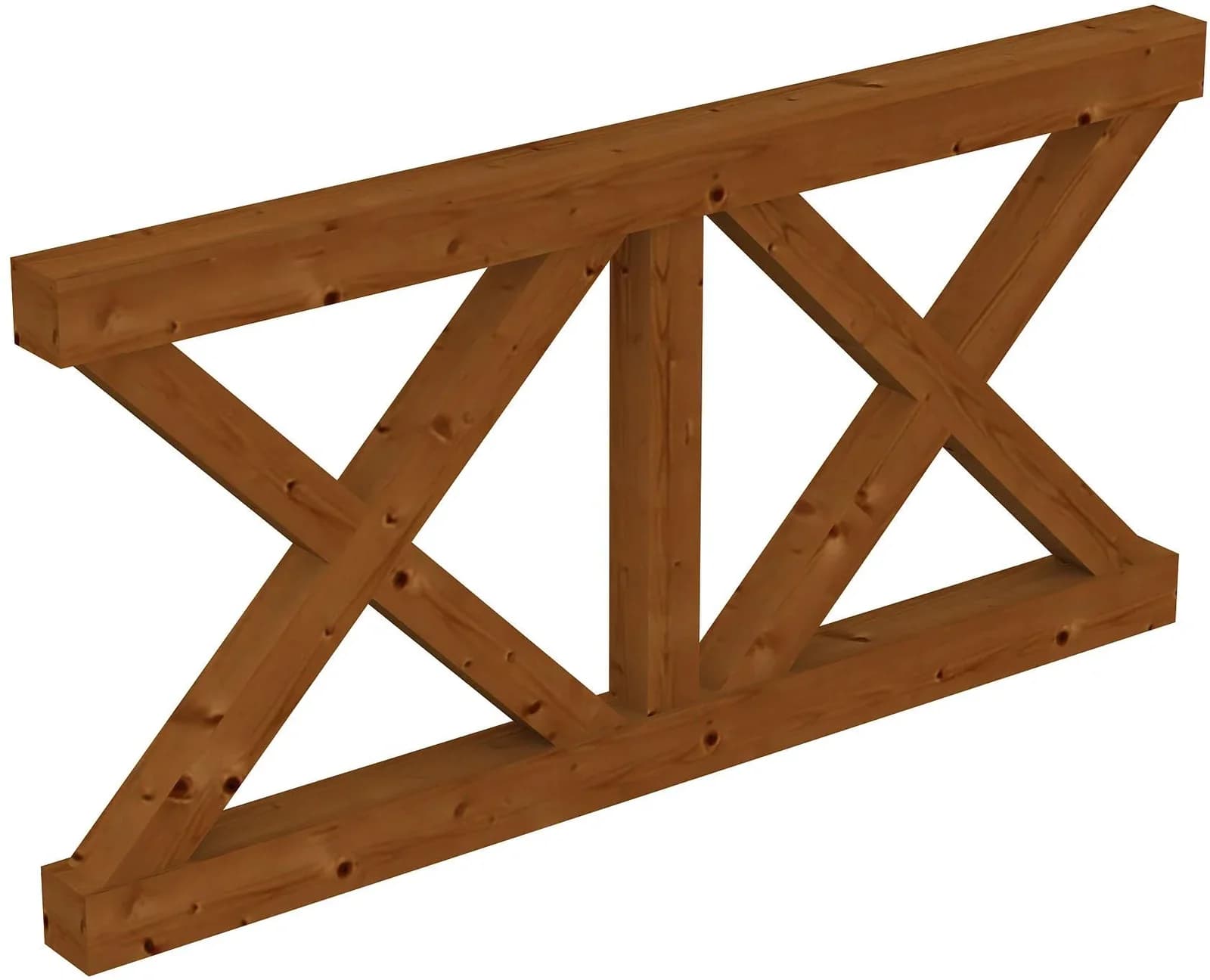 SKANHOLZ Brüstungsgeländer Andreaskreuz Braun Nussbaum 170 cm