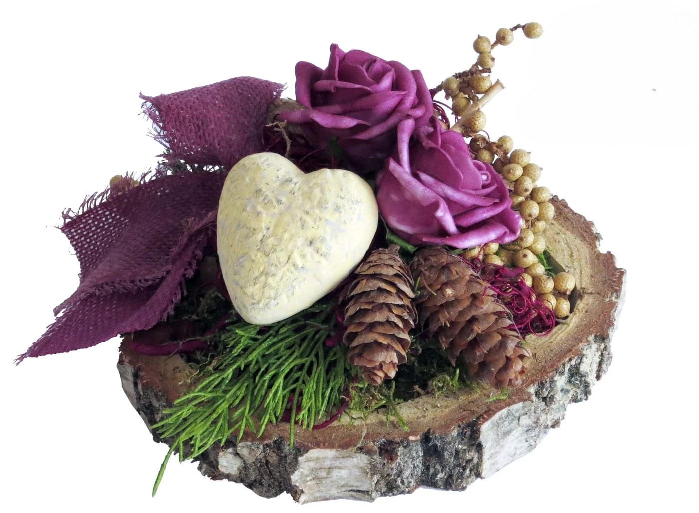CreaFlor Home Grabschmuck Rosen Handarbeit