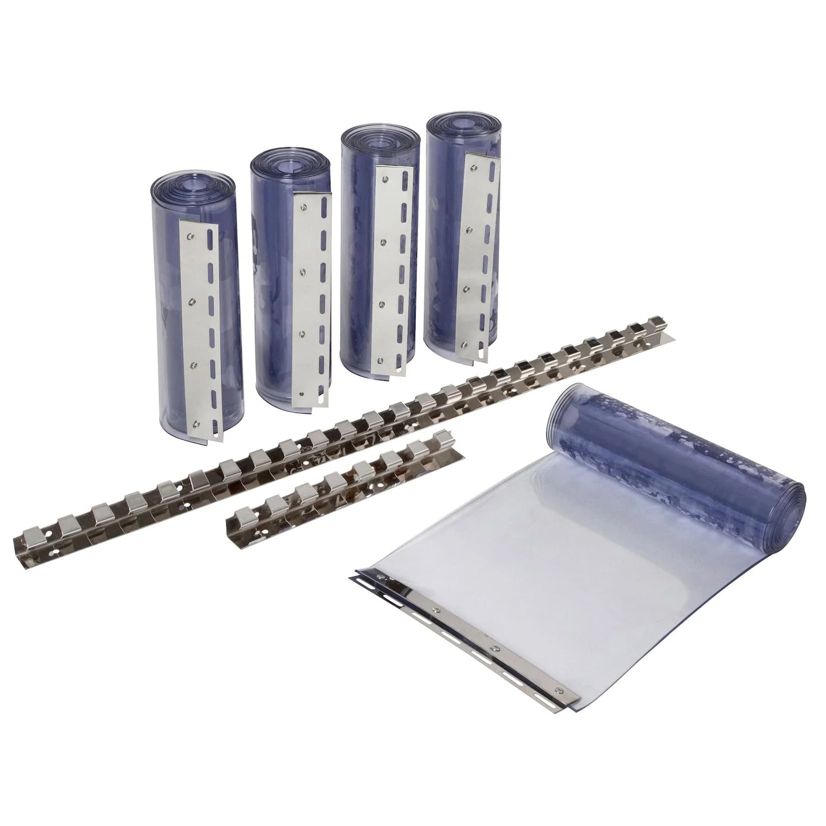 KERBL Streifenvorhang-Set PVC Transparent 2x 30x225 cm