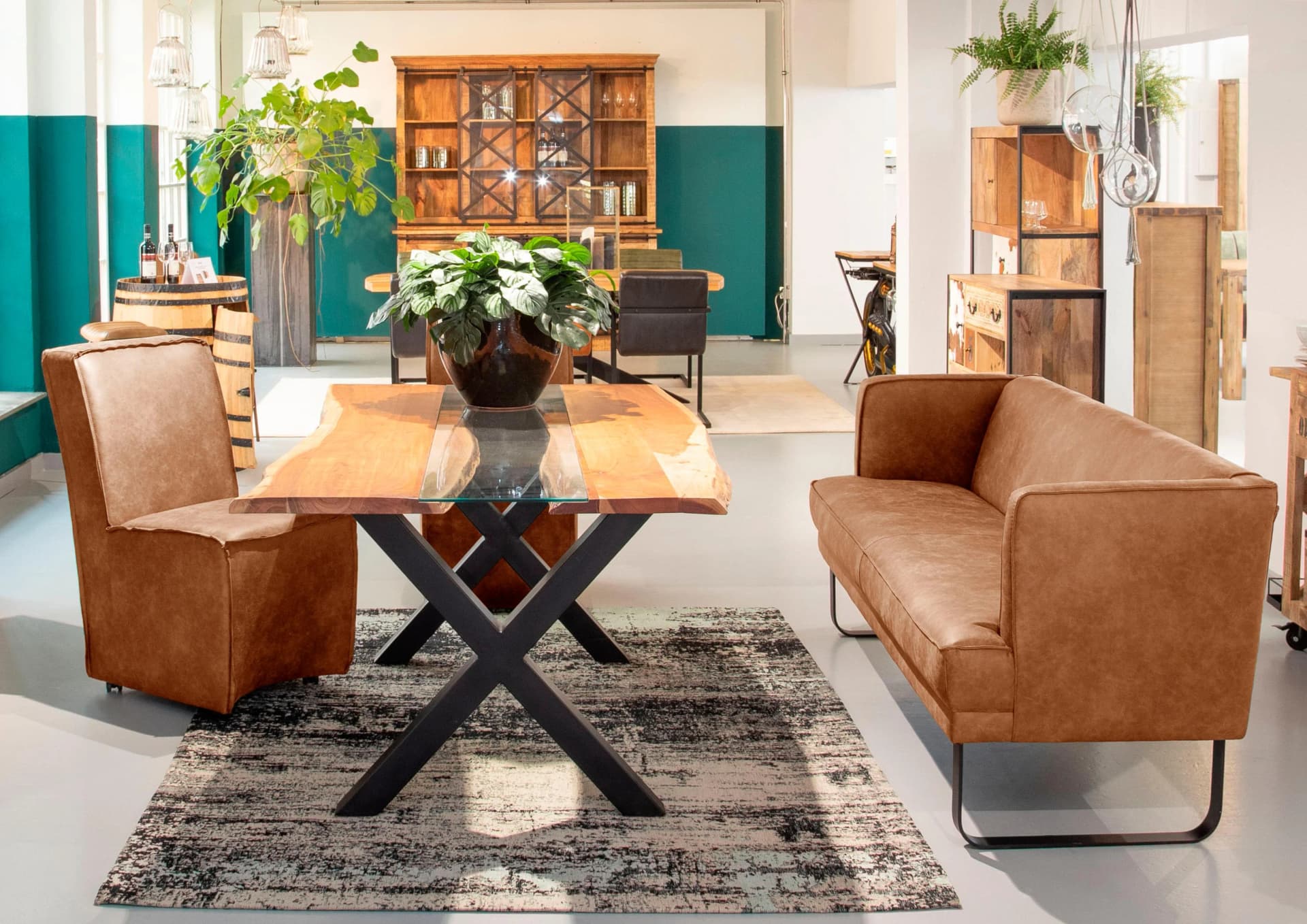 GUTMANN FACTORY Küchensofa Brown Bunt Microfaser