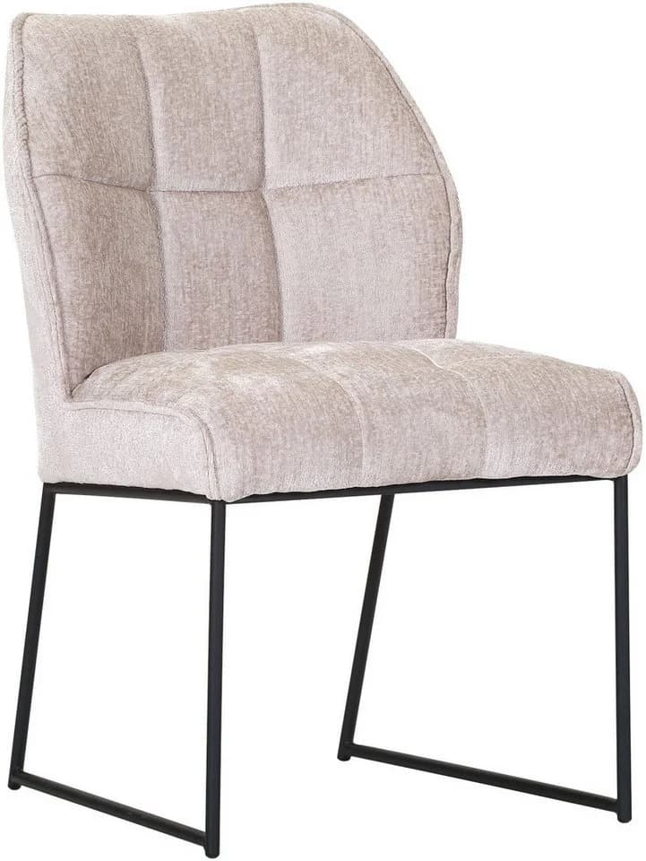 Esszimmerstuhl GUTMANN FACTORY Beige Stoff Drahtrohrgestell