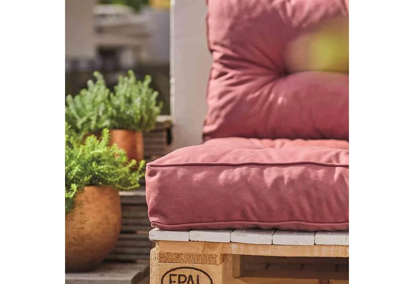 Siena Garden Palettenkissen 4er Set Rosa Polypropylen