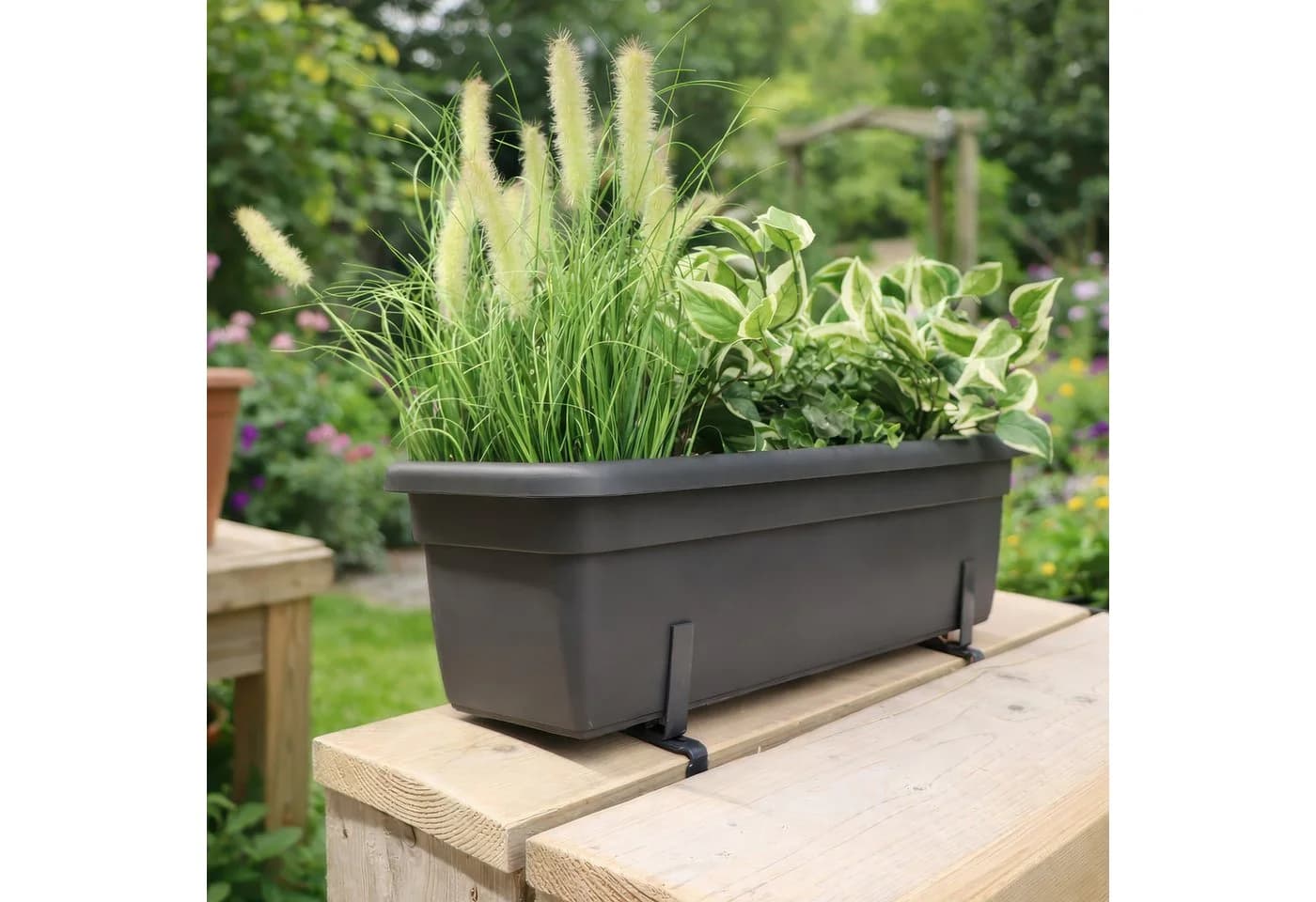 Siena Garden Blumenkastenhalter H-Form Grün