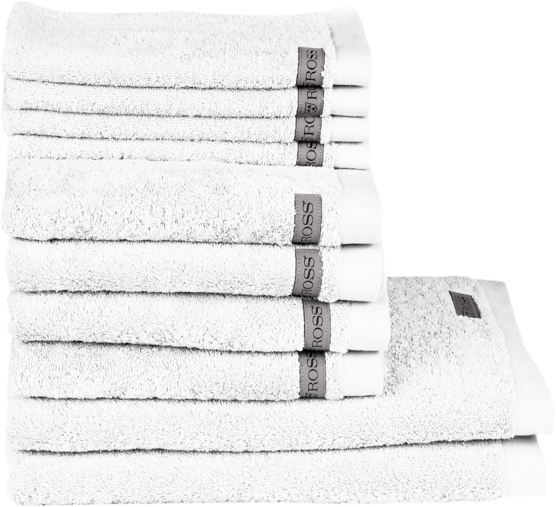 ROSS Handtuch Set Sinfonie Weiß Frottier 100% Baumwolle