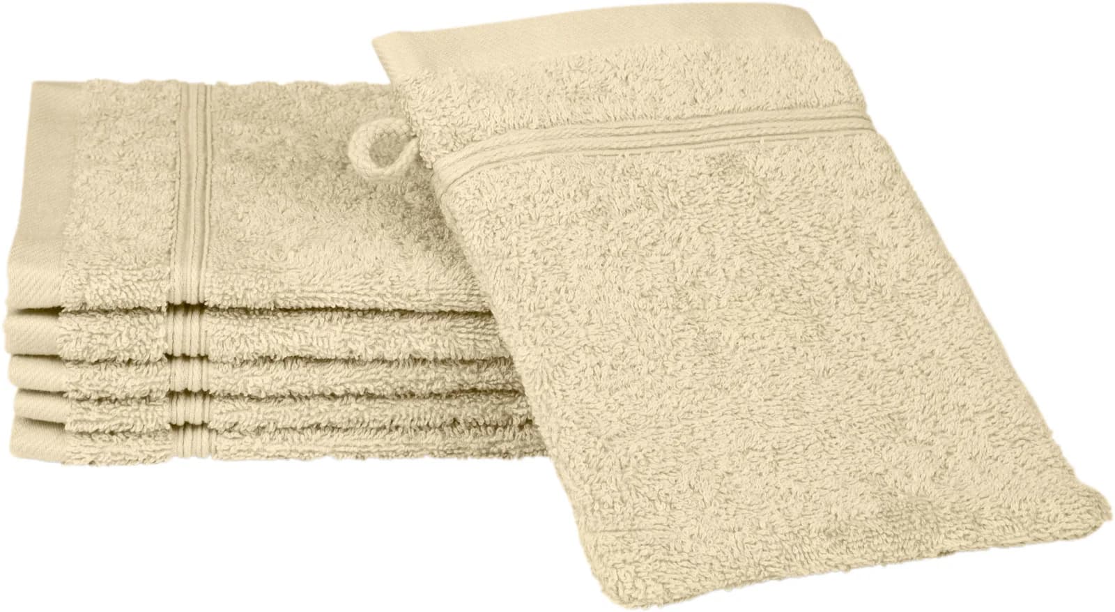 ROSS Rubin Waschhandschuh Beige 100% Baumwolle