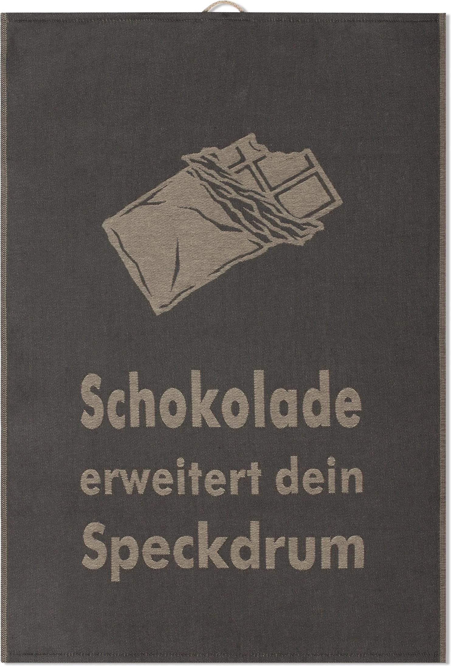 ROSS Geschirrtuch 3er-Pack Anthrazit-Beige 100% Baumwolle