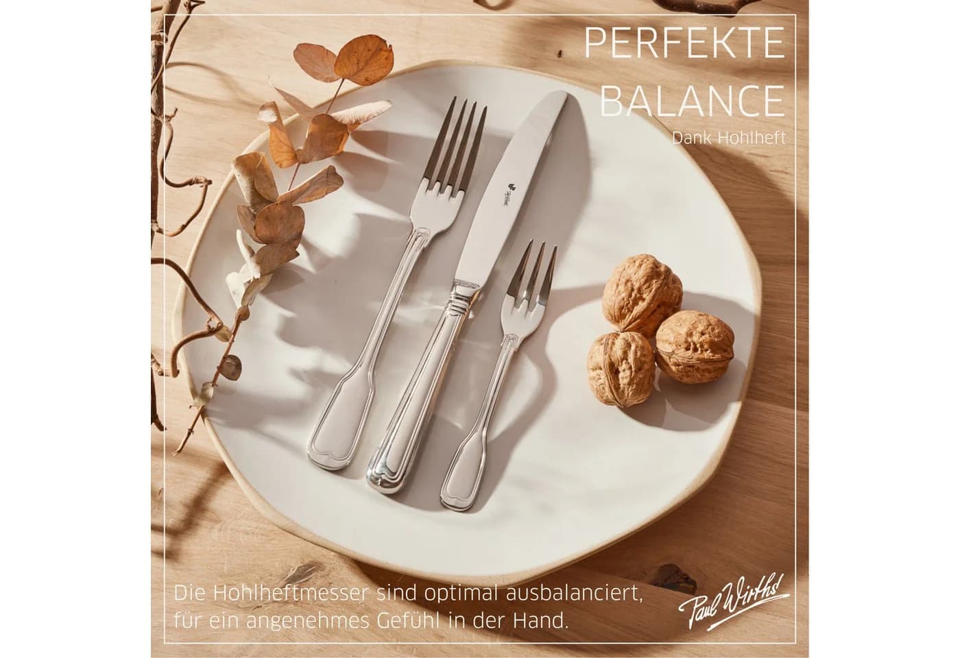 Paul Wirths Besteck-Set AUGSBURGER FADEN 30-tlg. Edelstahl Rostfrei 18/10 Silber