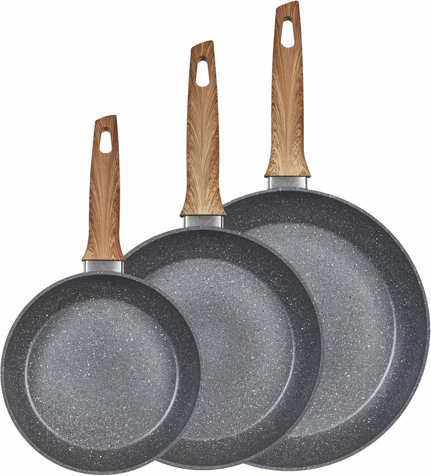 KING Bratpfannen-Set Essential Grau Keramikbeschichtung Induktion
