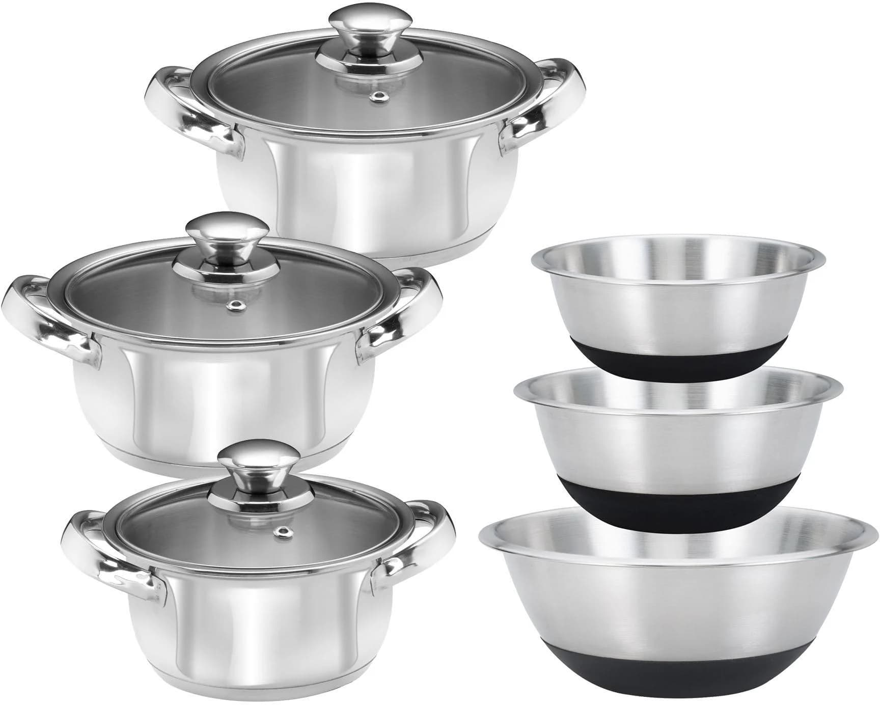 Topf-Set KING Edelstahl Silber Induktion