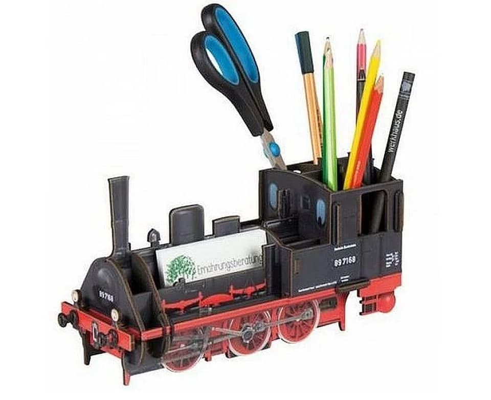 Werkhaus Stiftebox Lok T3 Rot/Schwarz