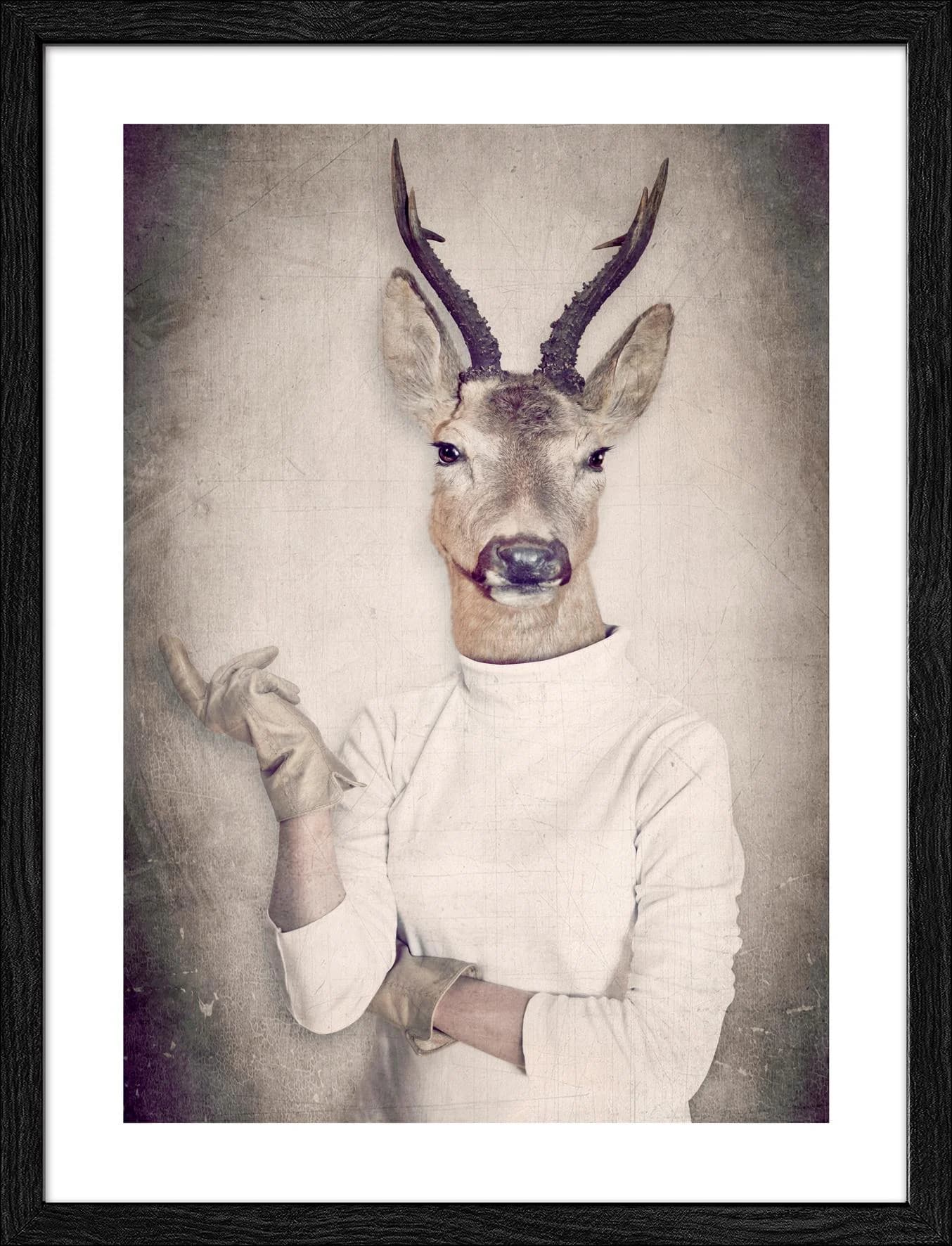 Gerahmtes Bild ANIMAL-PEOPLE III Mehrfarbig Kunstdruck