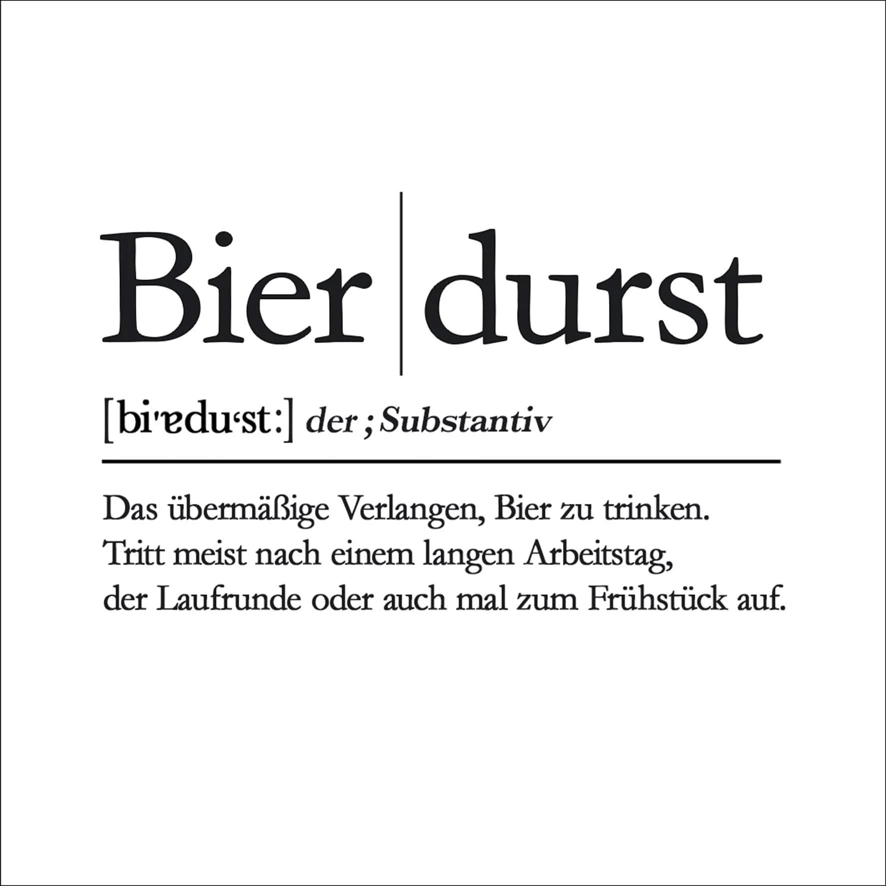 Pro Art Glasbild BIERDURST Mehrfarbig