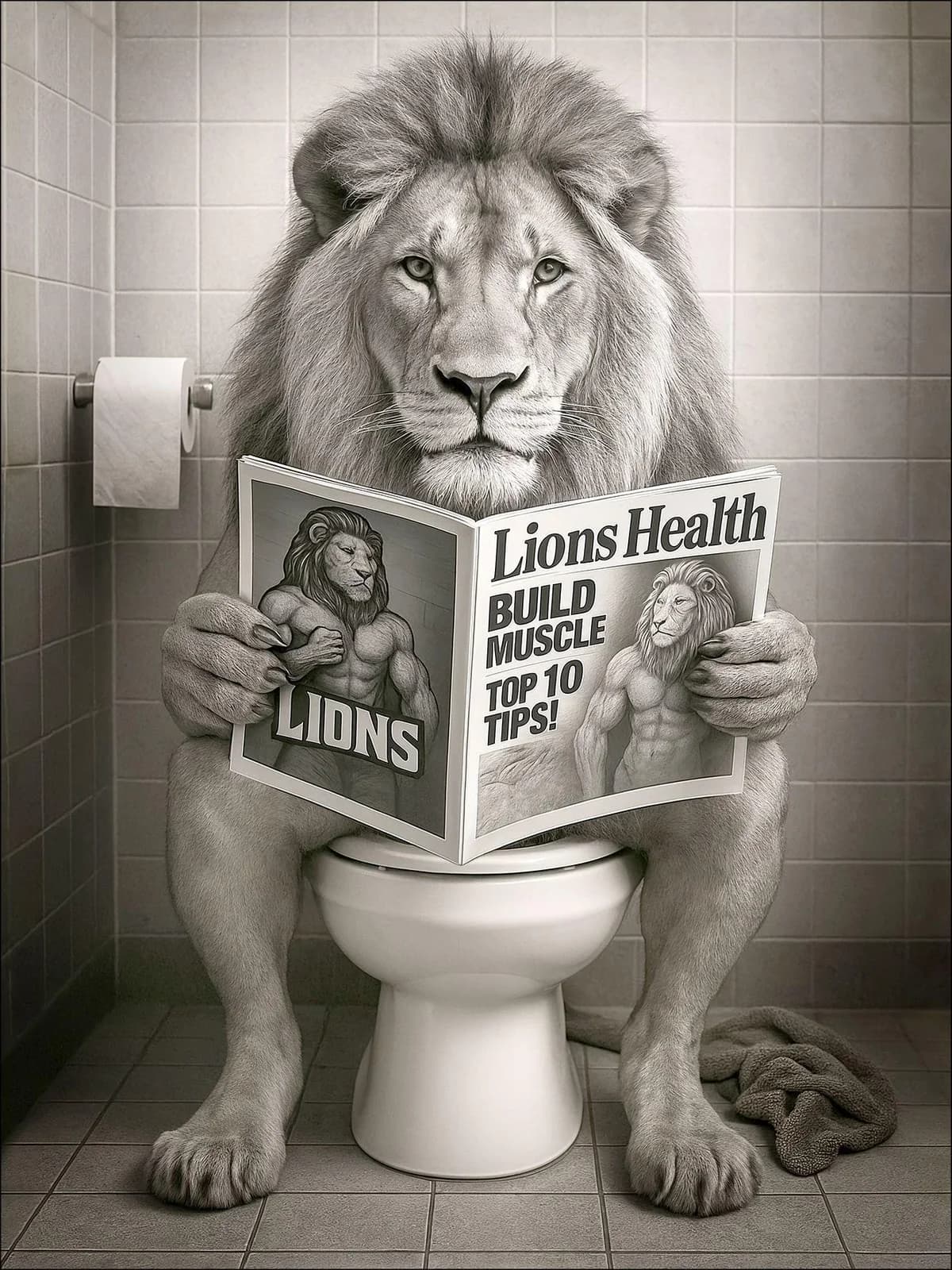 Keilrahmenbild LIONS HEALTH Kunstdruck auf Spannrahmen Mehrfarbig