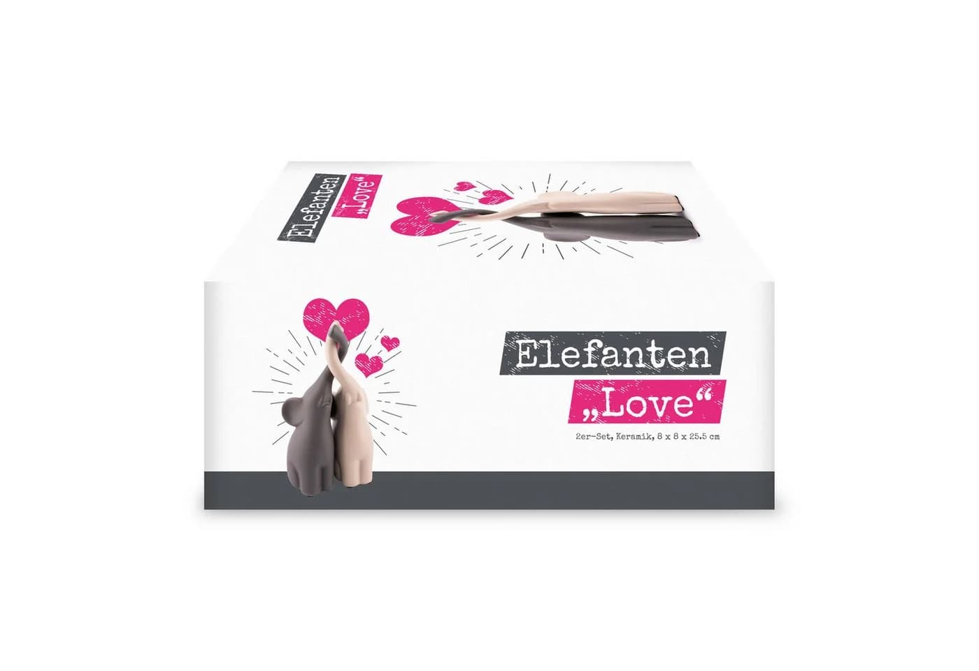 pajoma® Tierfigur Elefanten Love 2er-Set Porzellan