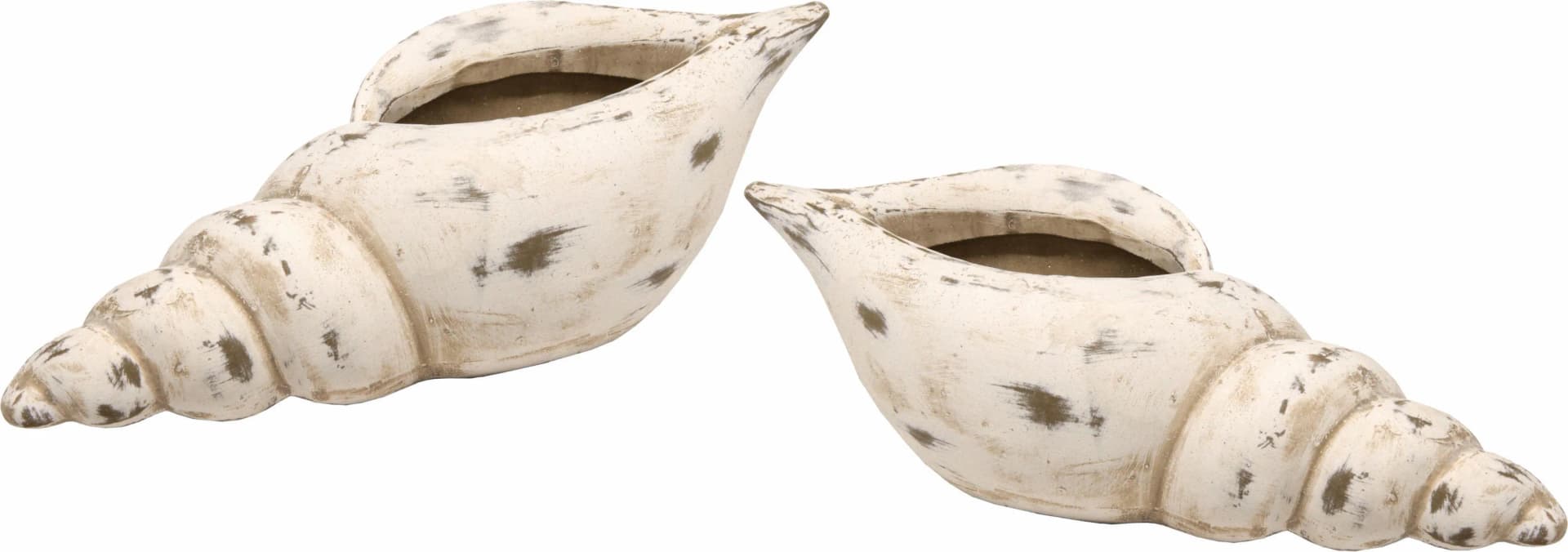 I.GE.A. Keramik-Schale Muschel 2er-Set Creme