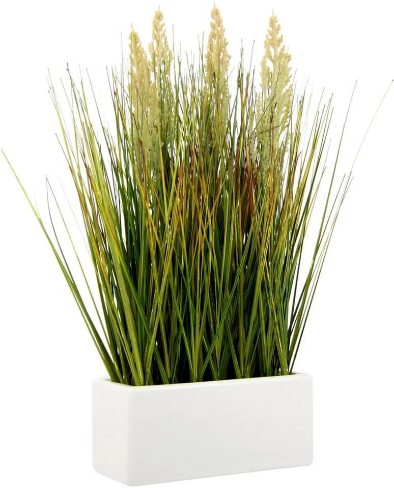 I.GE.A. Kunstgras Beige Natur in Keramikschale