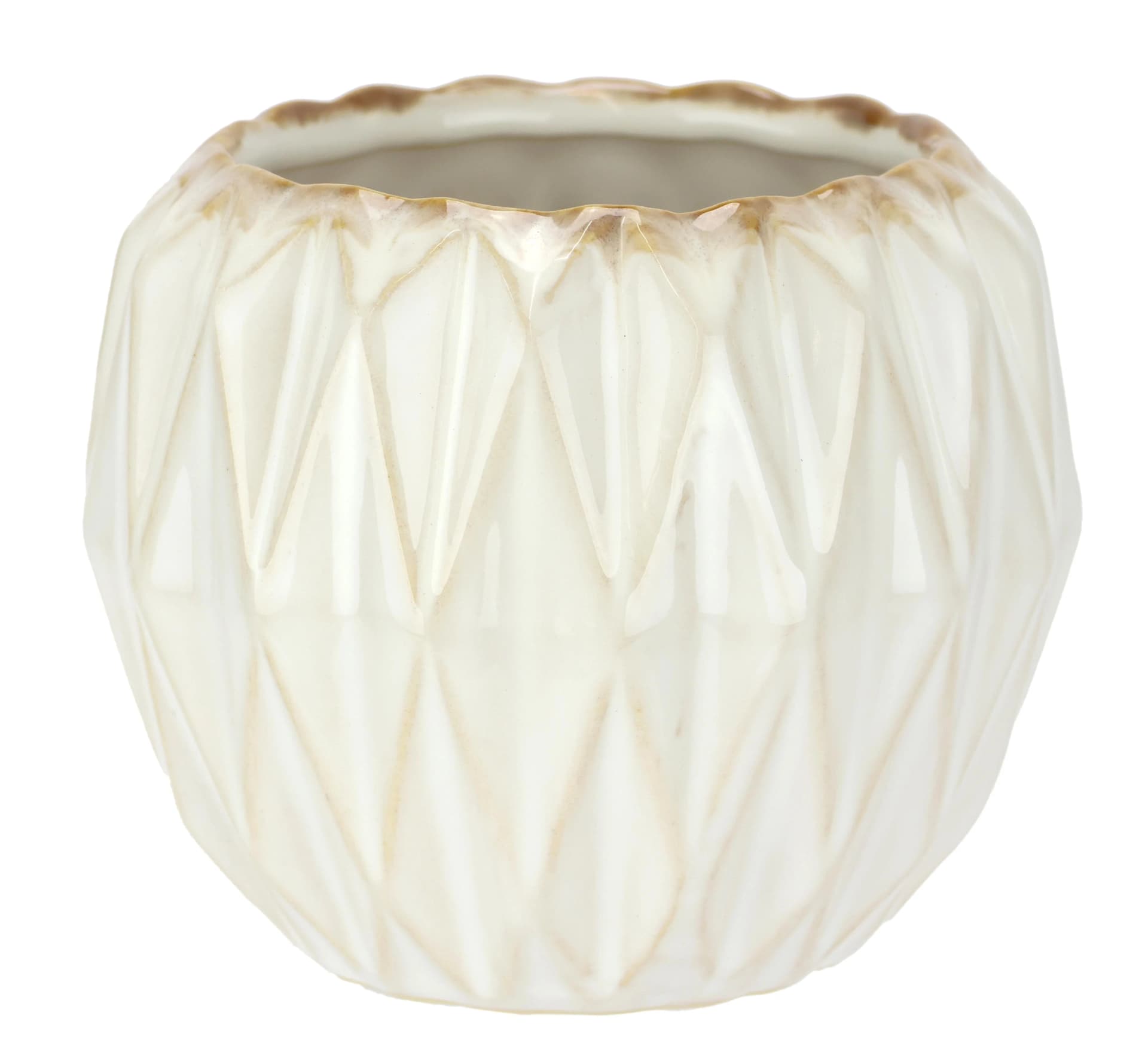 Dekovase I.GE.A. Keramik-Topf Beige 12cm