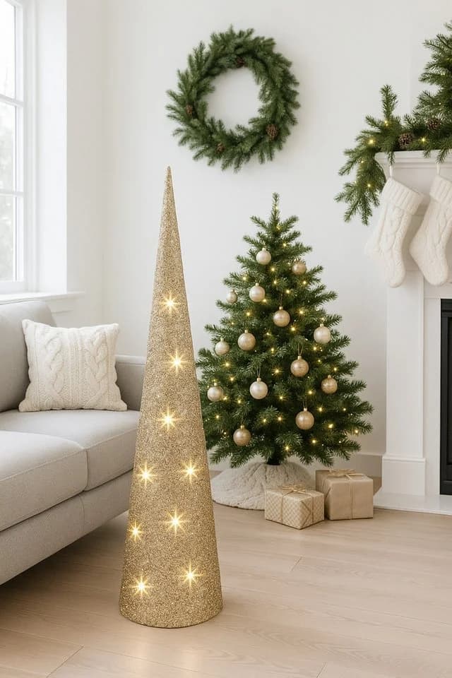 I.GE.A. LED-Pyramide 100 cm Tannenbaum Warmweiß Weihnachtsdeko