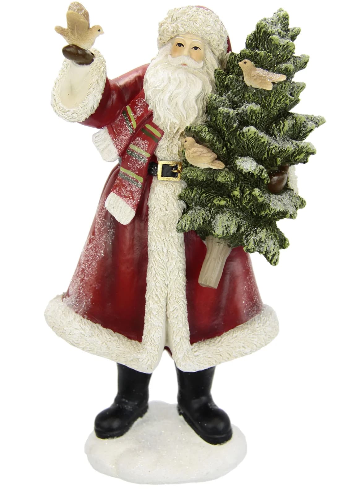 I.GE.A. Nikolaus Weihnachtsfigur Rot Polyresin Deko