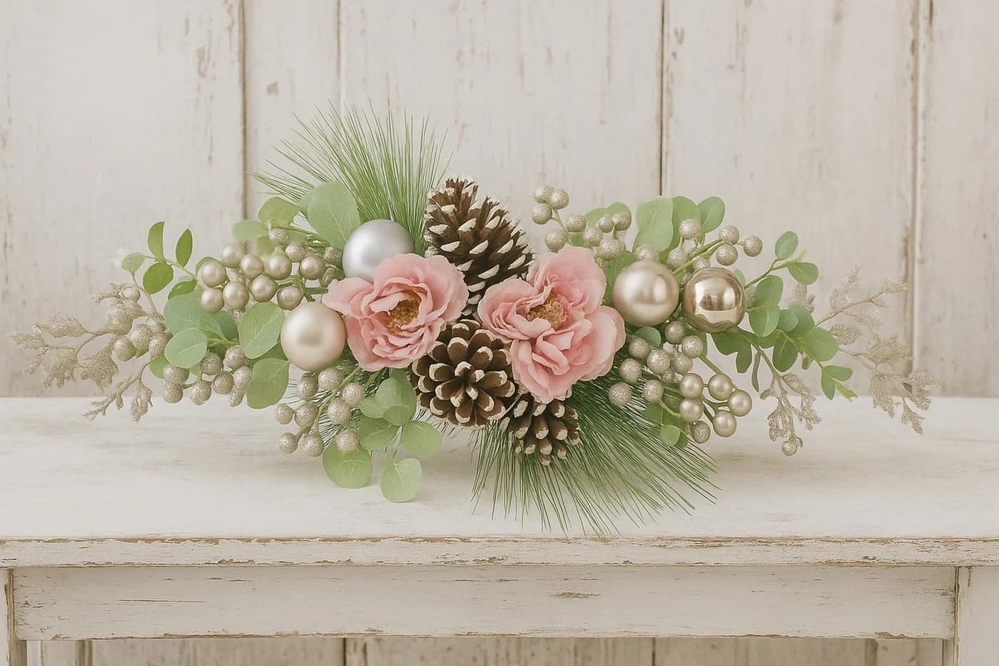 Kunstblume I.GE.A. Tischgesteck Päonie Rosa Polyester