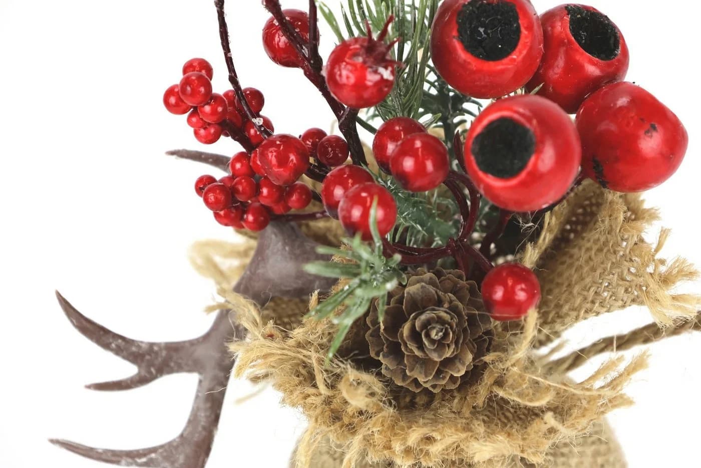 I.GE.A. Weihnachtsgesteck 2er Set Rot Kunstpflanze