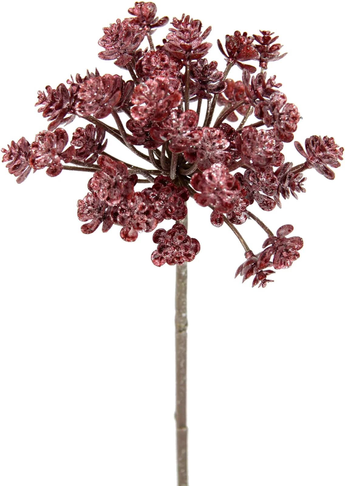 I.GE.A. Kunstblume Dill Rot 3er Set Metallic