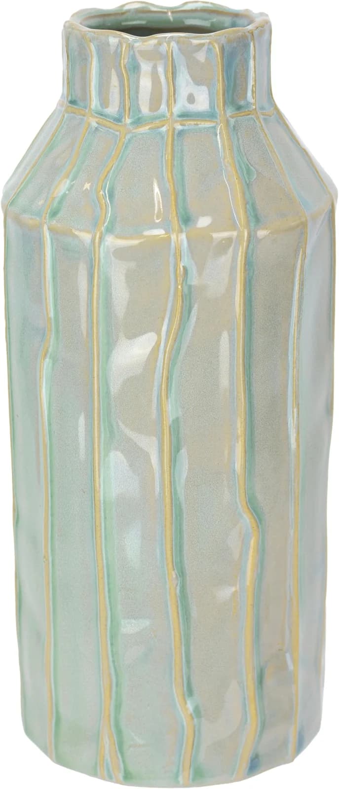Dekovase I.GE.A. Keramik Vase Hellblau 9x21 cm