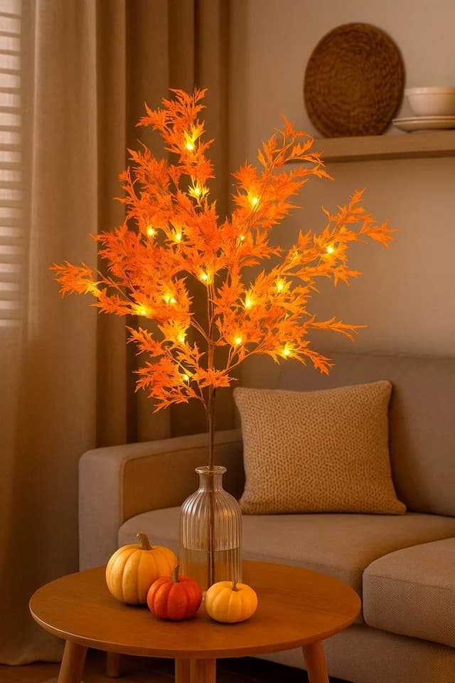 Baur Versand LED-Dekozweig Ahorn Orange 95 cm