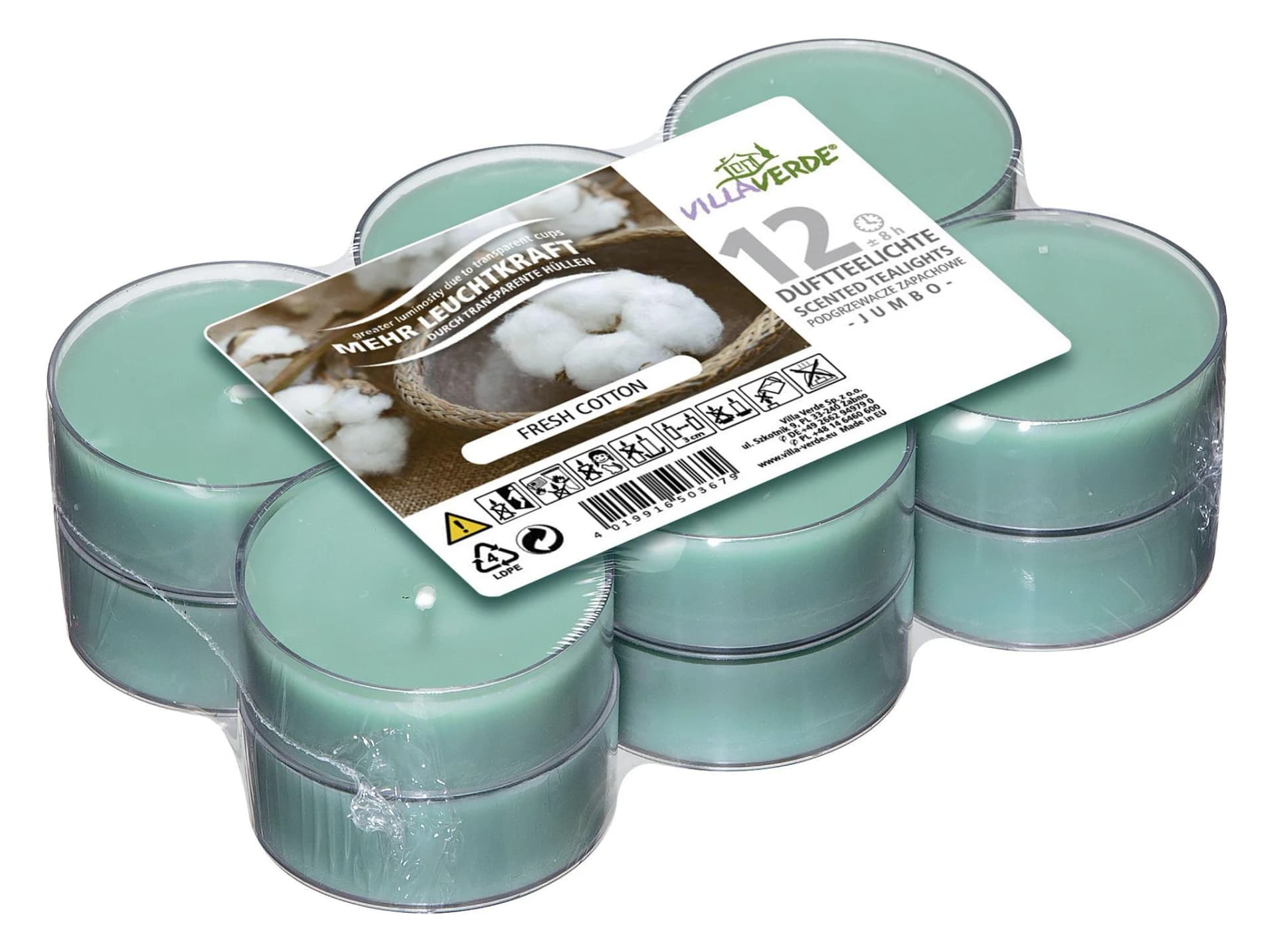 Duftteelichte JUMBO COTTON 12er Pack