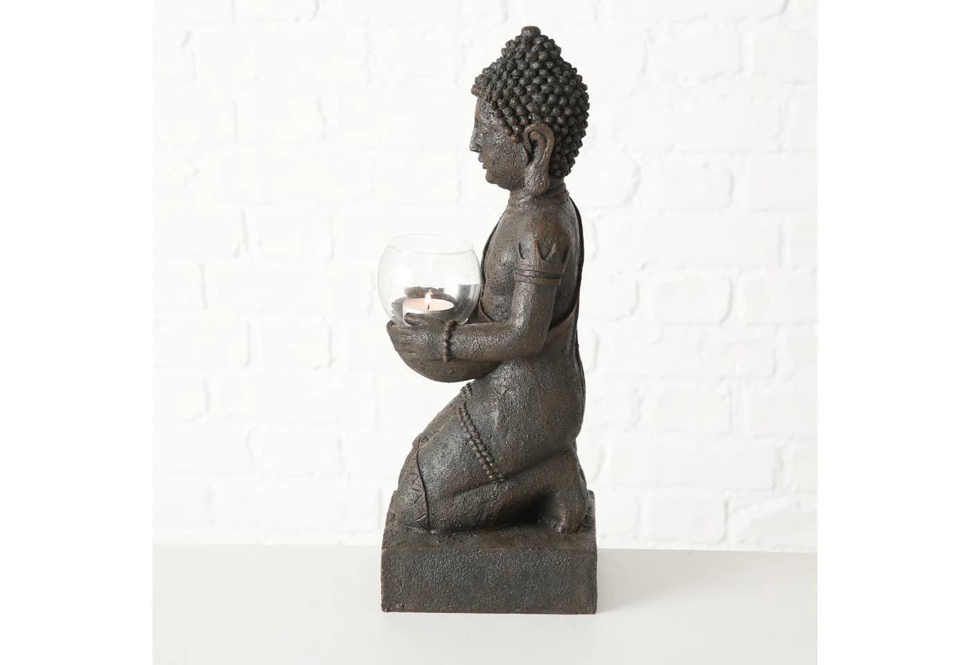BOLTZE GRUPPE GmbH Buddhafigur Windlicht Buddha Kerzenständer Dekofigur