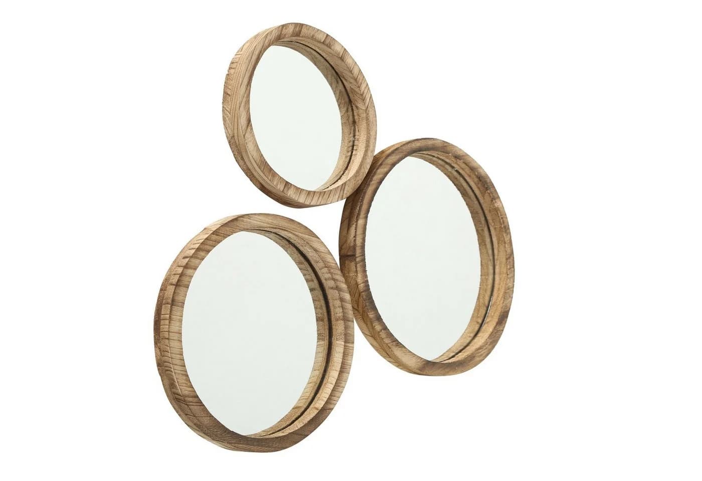 BOLTZE GRUPPE GmbH Spiegel Jones 3er Set Holzoptik Blauglockenbaum