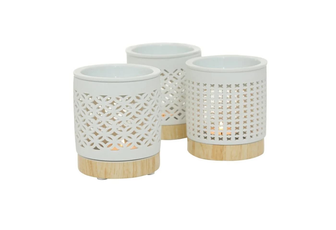 BOLTZE GRUPPE Duftstövchen Wymo 3er Set Porzellan Beige/Weiß