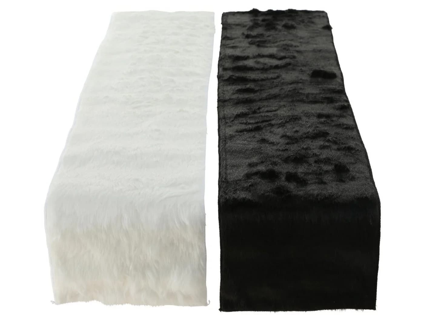 BOLTZE Felly Tischläufer Schwarz/Weiß 120 cm