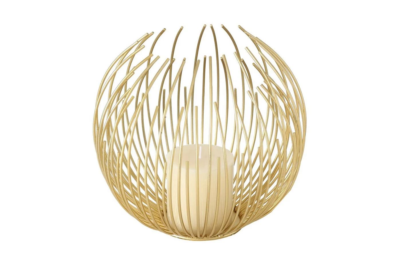 BOLTZE Windlicht Cylon Gold - Kerzenhalter Deko