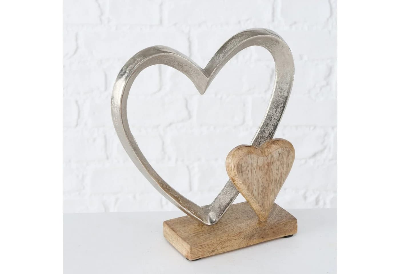 BOLTZE GRUPPE GmbH Dekoaufsteller Carolyn Herz Aluminium Hochzeit 22 cm