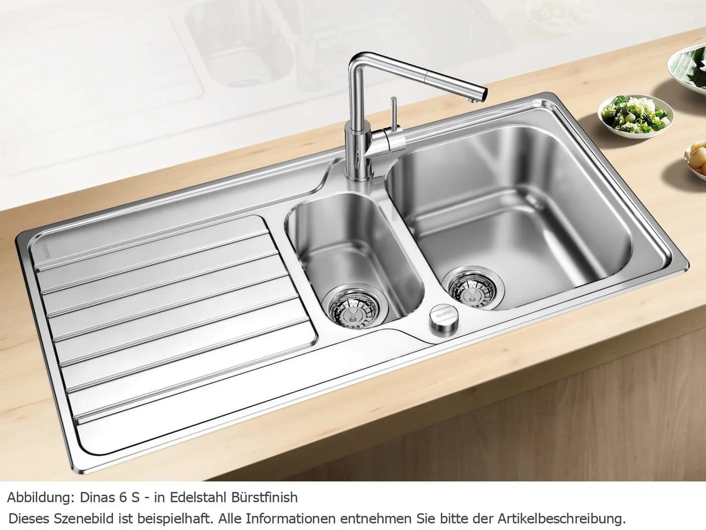 Blanco Edelstahlspüle Rechteckig 100/50 cm