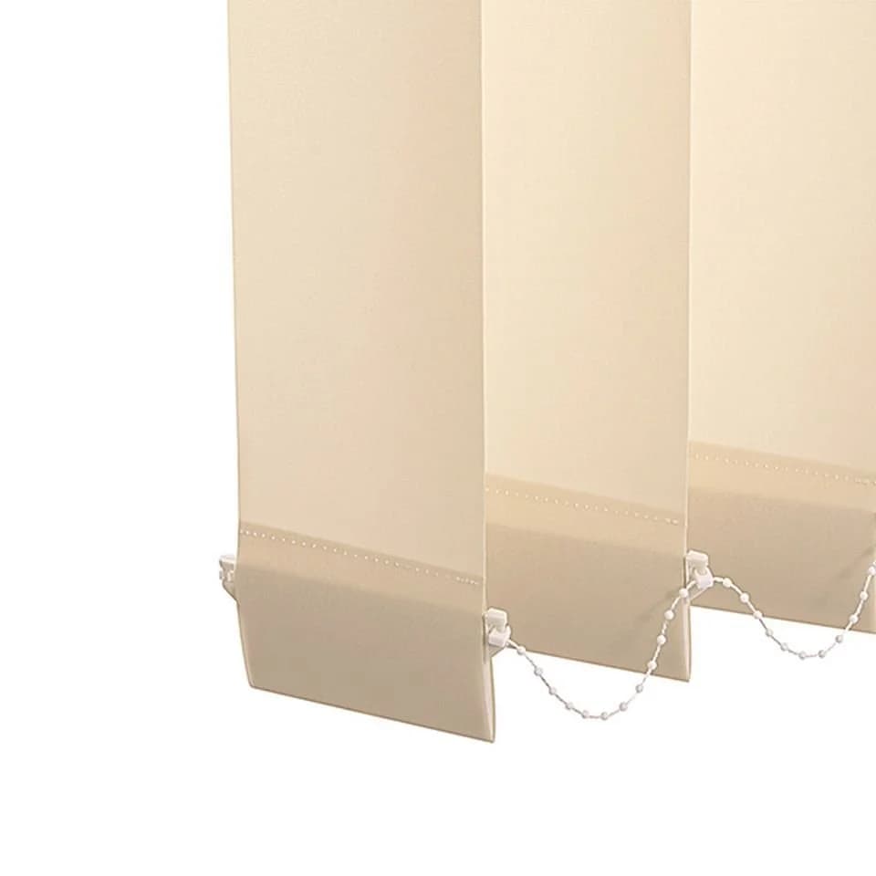 Ventanara Lamellenvorhang 89mm Komplettset Beige Polyester