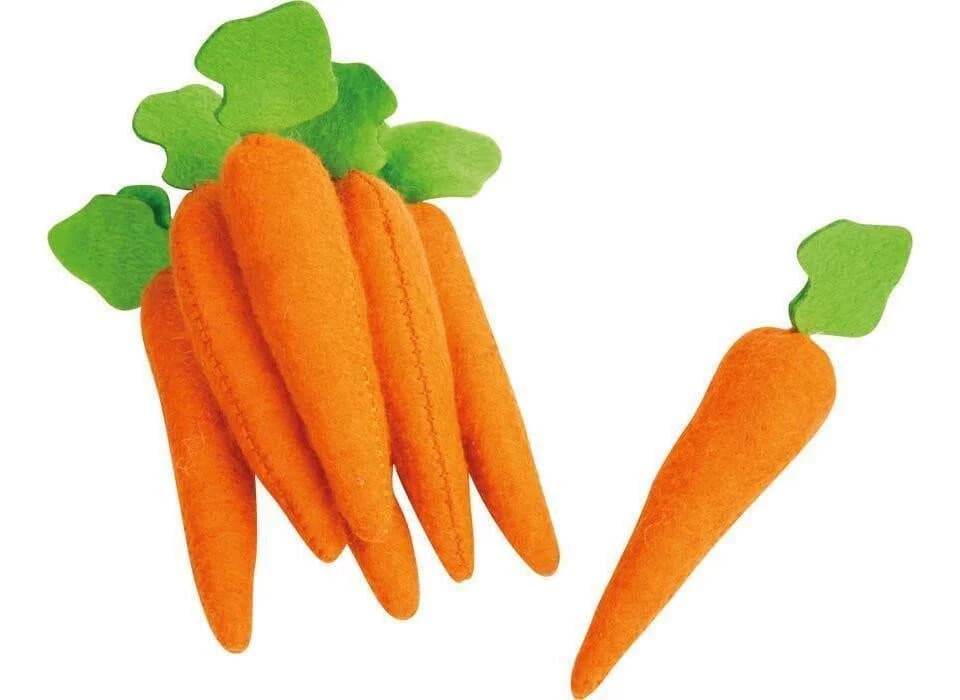 Small Foot Lernspielzeug Filz-Möhren Orange 7-er Set