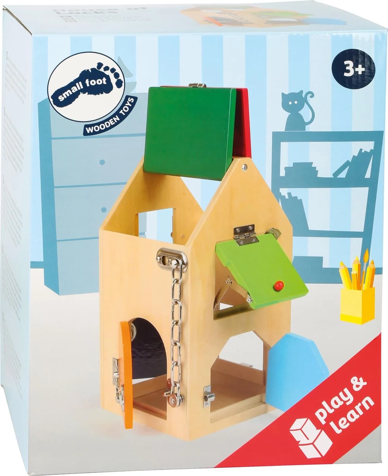 Small Foot Motorikwürfel Schlosshaus Bunt Holzspielzeug