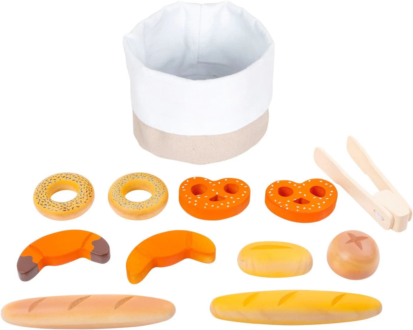 Small Foot Spiellebensmittel Brotkorb-Set „fresh“ 12-tlg. Bunt Holz