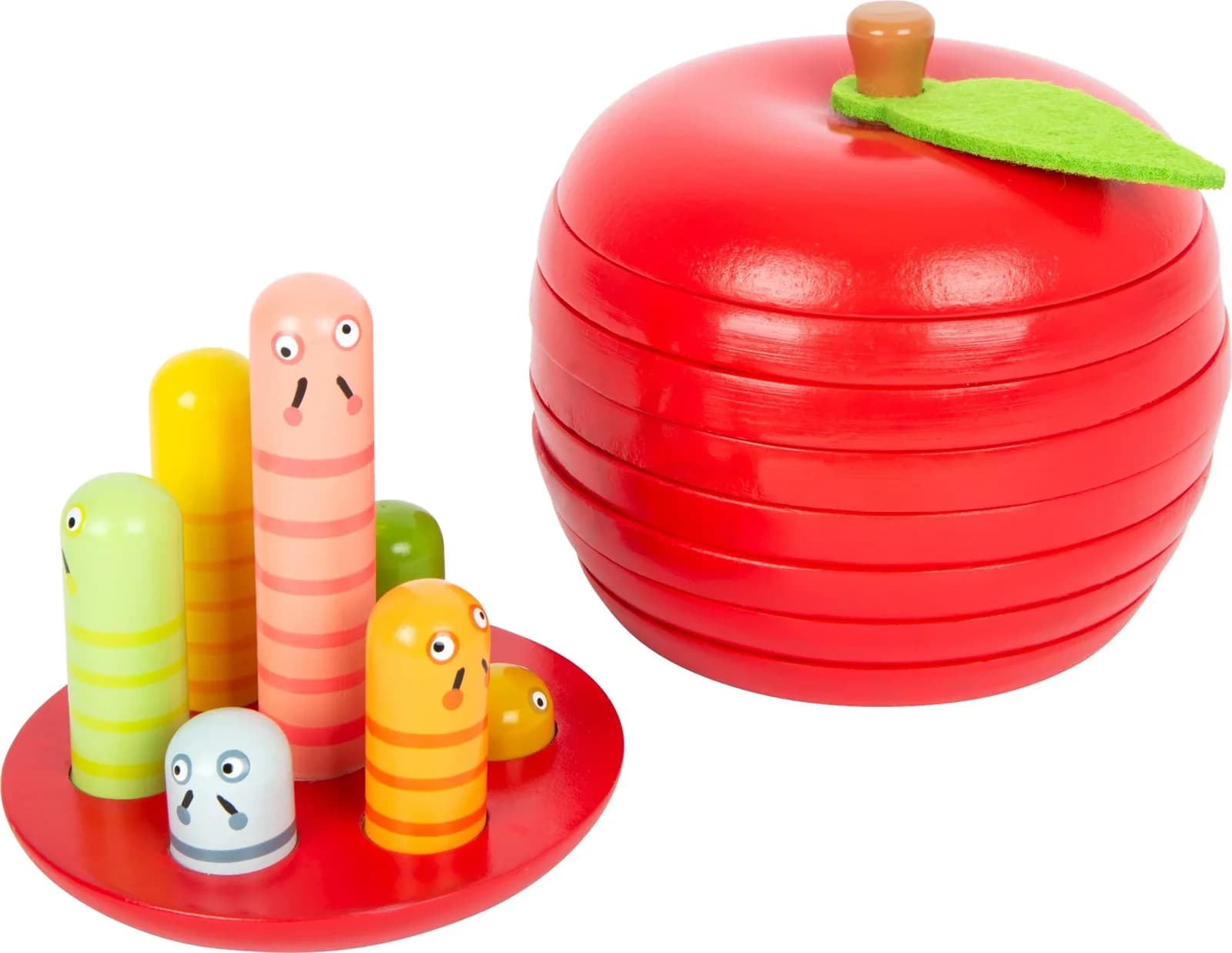 Small Foot Logisteck Apfel Steckspielzeug Bunt Holz