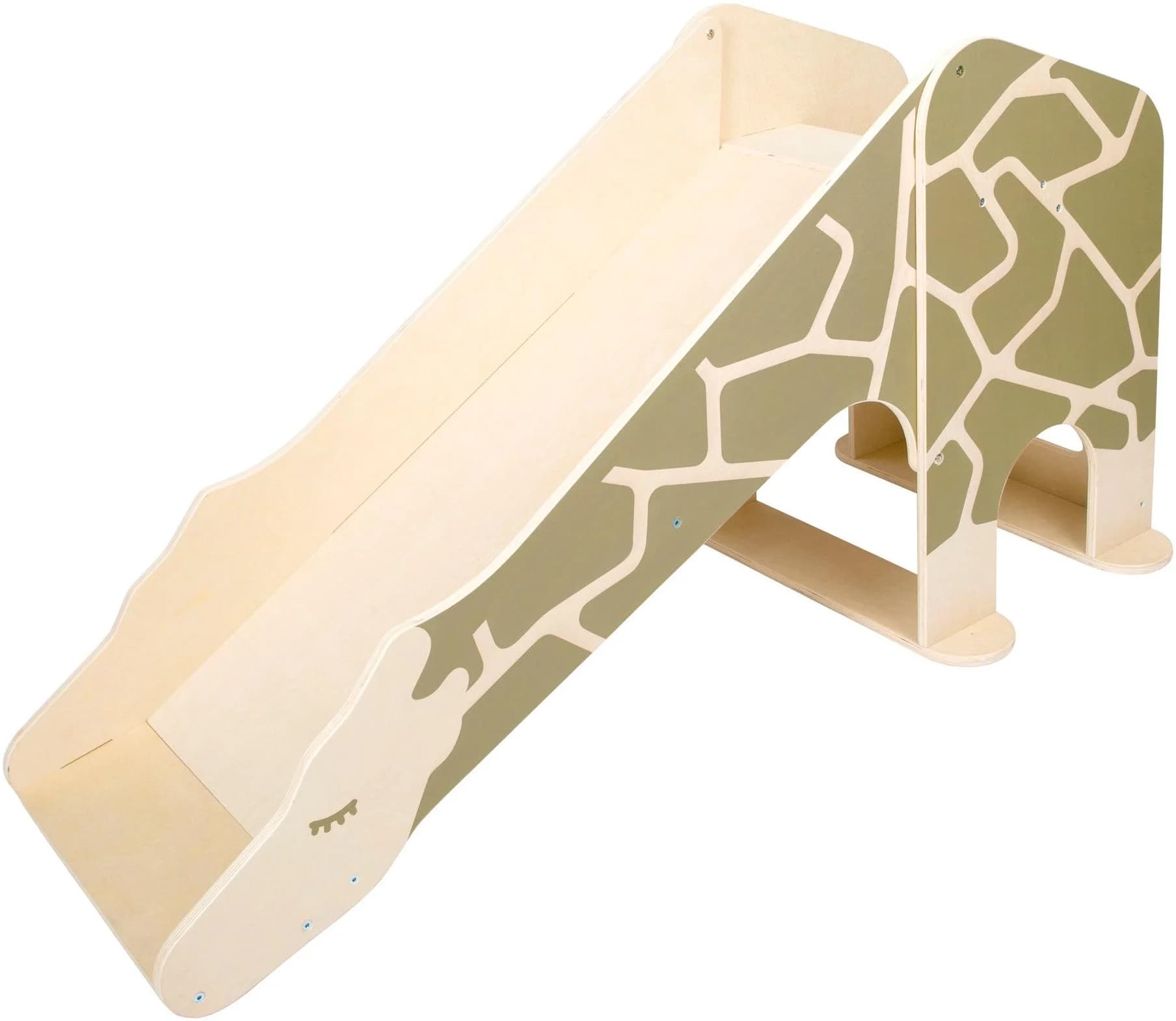 Small Foot Indoor-Rutsche Wildlife Giraffe Beige Natur Massivholz