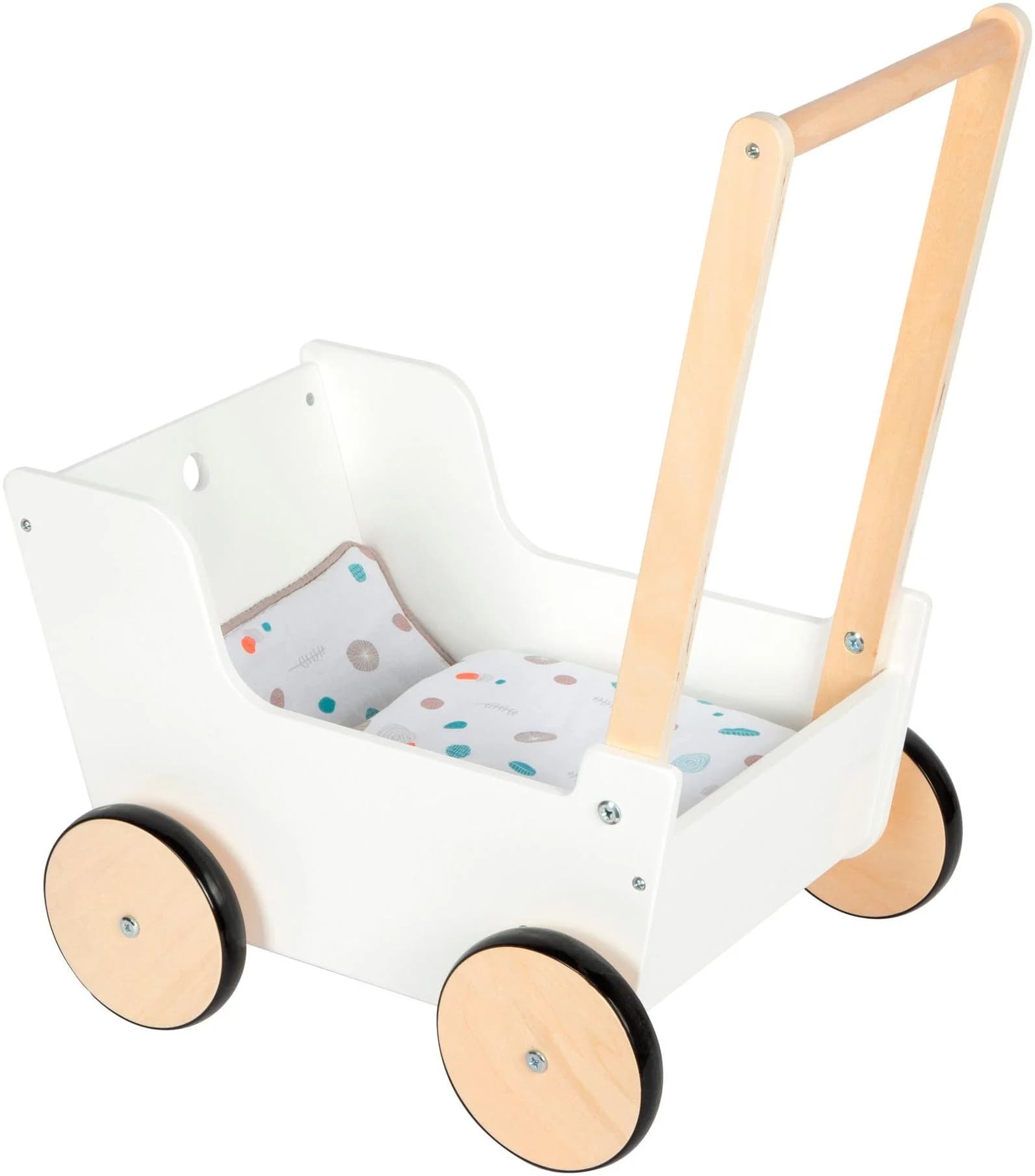 Small Foot Puppenwagen Little Button aus Holz mit Lauflernfunktion