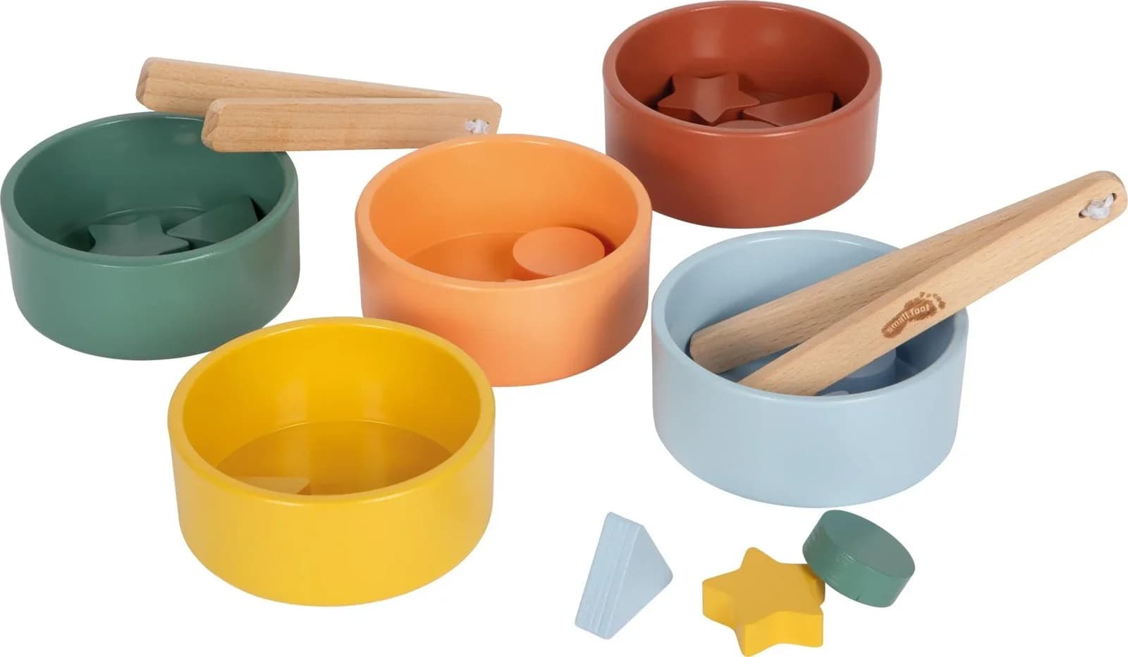 Small Foot Montessori Sortierspiel mit Zange Holz Bunt