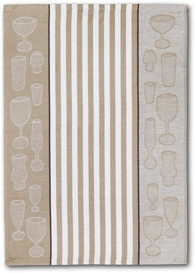 DYCKHOFF Geschirrtuch Halbleinen Beige 50x70 cm