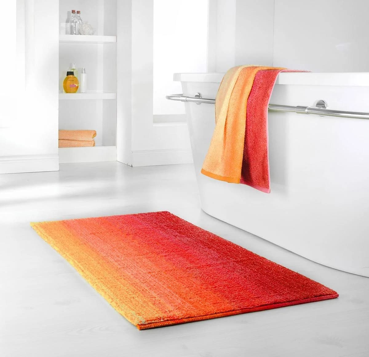 DYCKHOFF Badematte Colori 09285 Rot Bio-Baumwolle