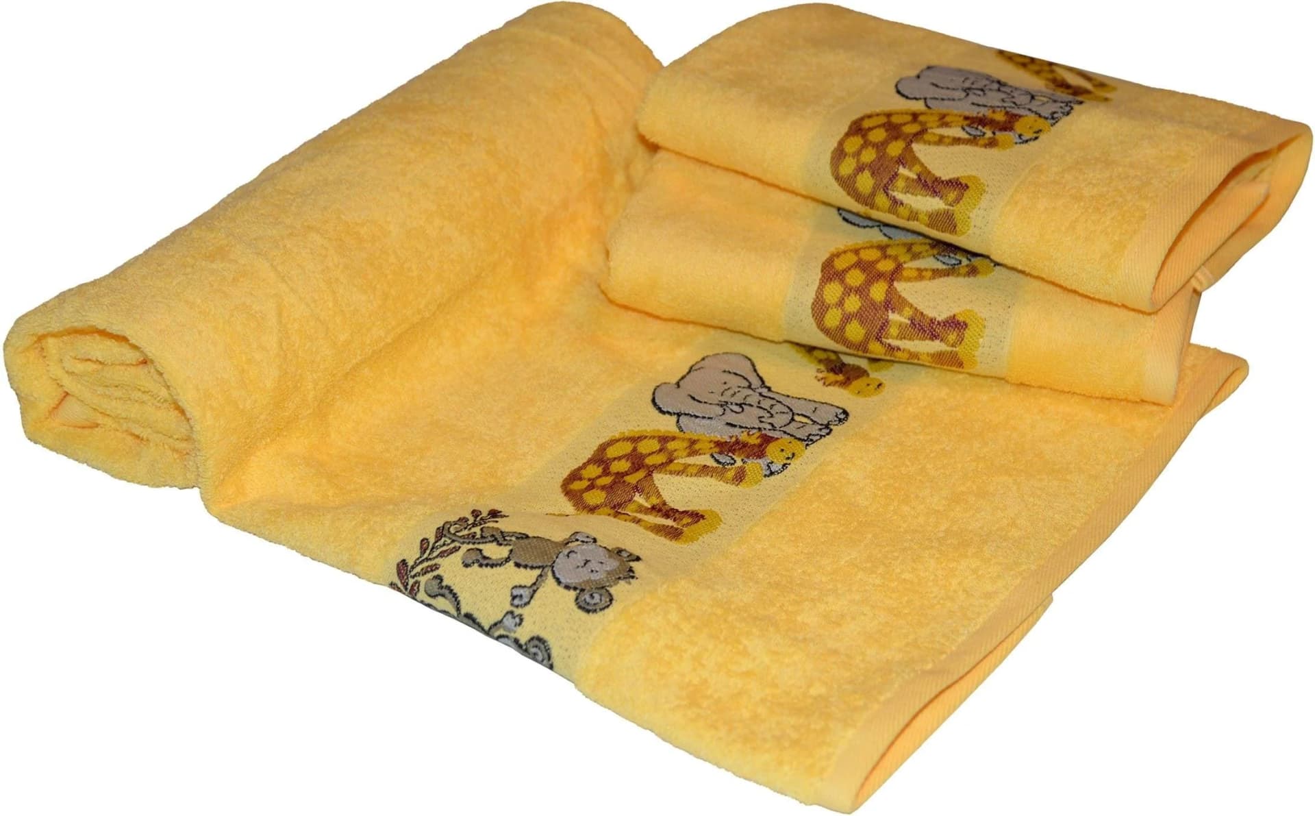 Dyckhoff Handtuch Set Affe Gelb 100% Baumwolle Walkfrottee