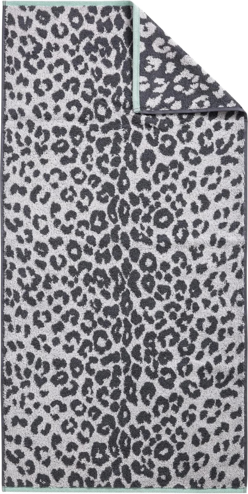 DYCKHOFF Duschtuch Cool Mint Leo Graphit/Mint 70x140cm Baumwolle