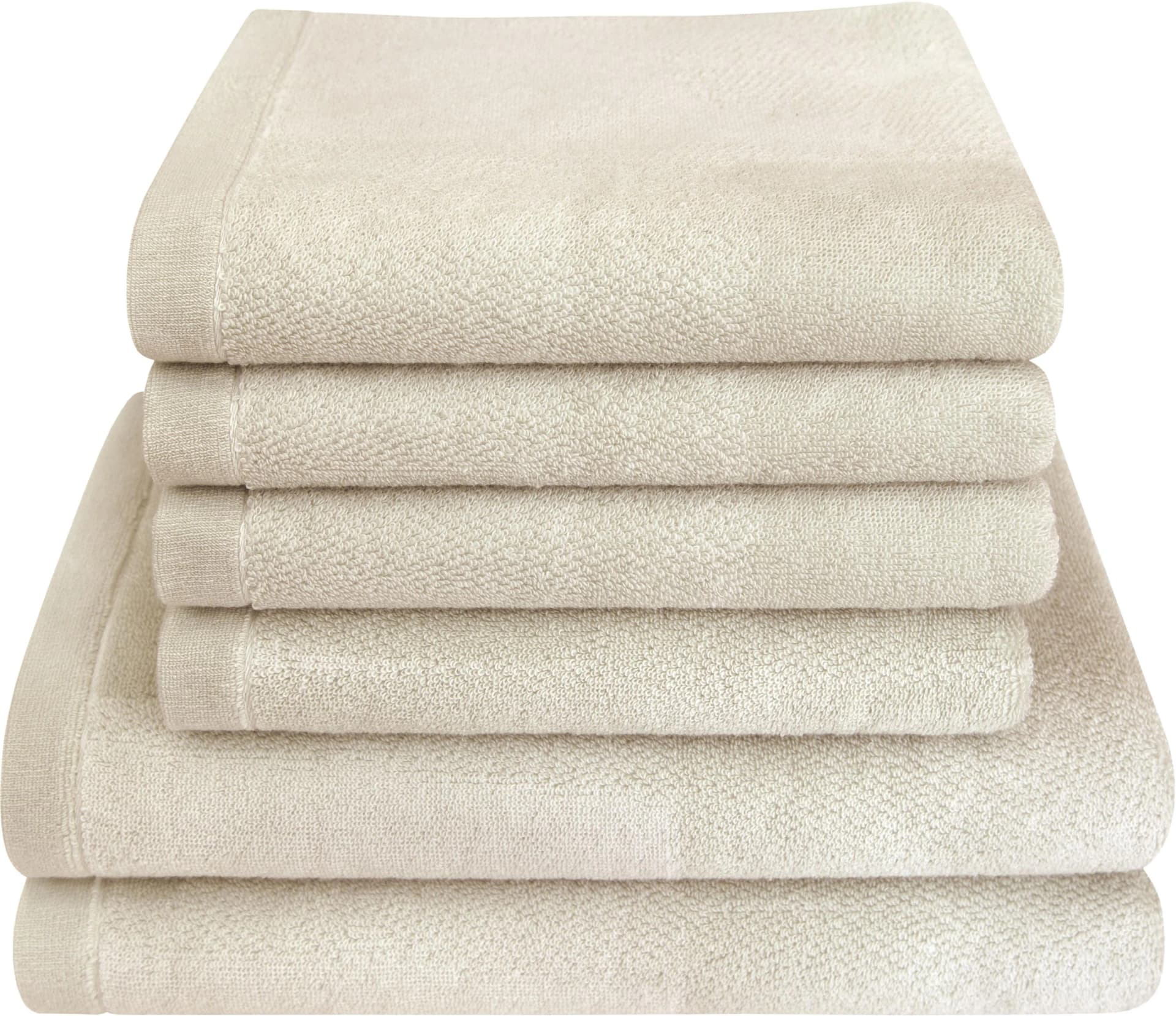 DYCKHOFF Handtuch Set Landscape 6-tlg. Beige Walkfrottier