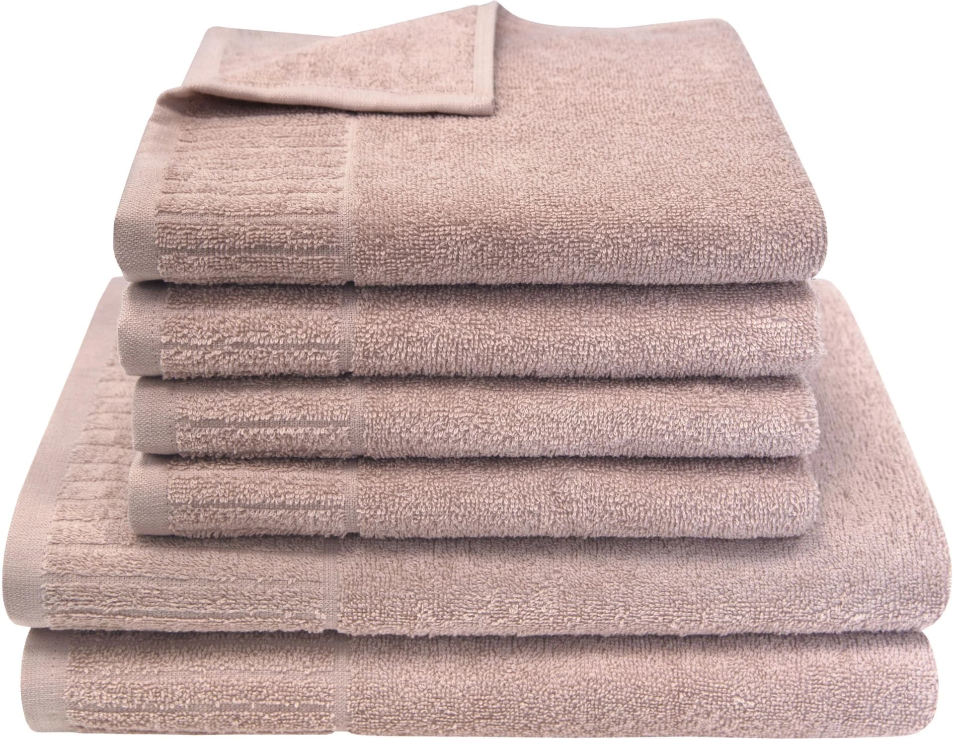 DYCKHOFF Bridge Handtuch-Set 6-tlg. Rosa 100% Baumwolle